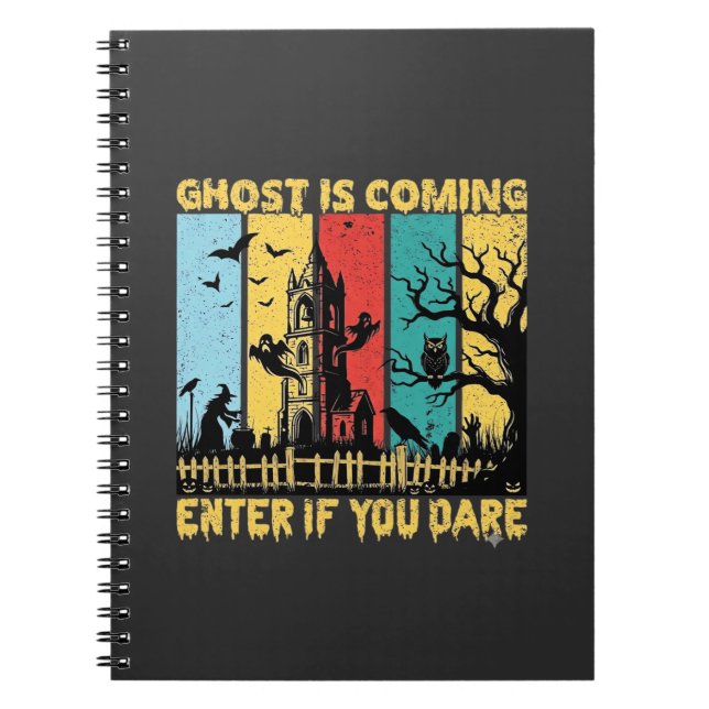 Carnet Maison Hantée Halloween Sorcière Chouette Arrive_ (Devant)