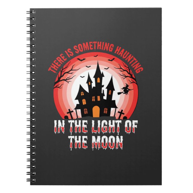 Carnet Maison Hantée Halloween Sorcière Clair de Lune (Devant)