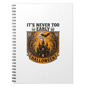 Carnet Maison hantée Halloween trop tôt Lune Chauve-souri