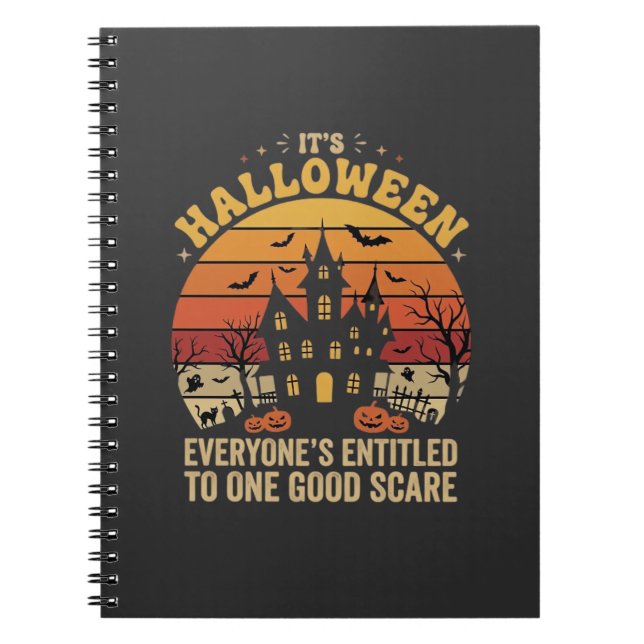 Carnet Maison Hantée Halloween Une Bonne Peur Design_1 (Devant)