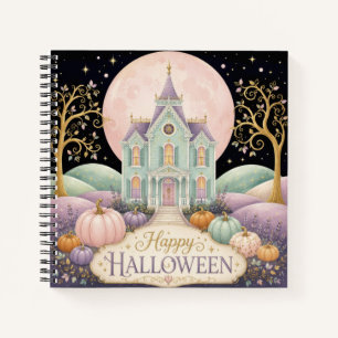 Carnet Maison hantée victorienne pastel fantaisiste Hallo