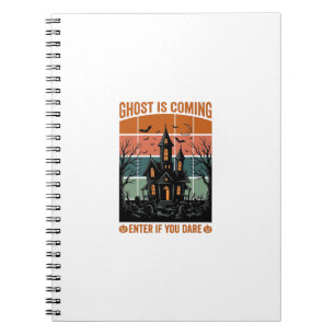 Carnet Maison Hantée Vintage Ghost Arrive Halloween Dé
