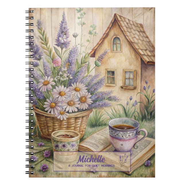 Carnet Maison Rustique Lavande Florale Core  (Devant)