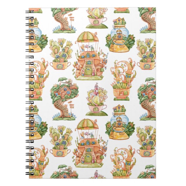 Carnet Maisons de conte de fées colorées (Devant)