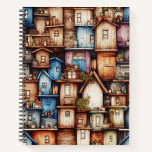 Maisons Minuscules Sur Maisons Mignonne Aquarelle