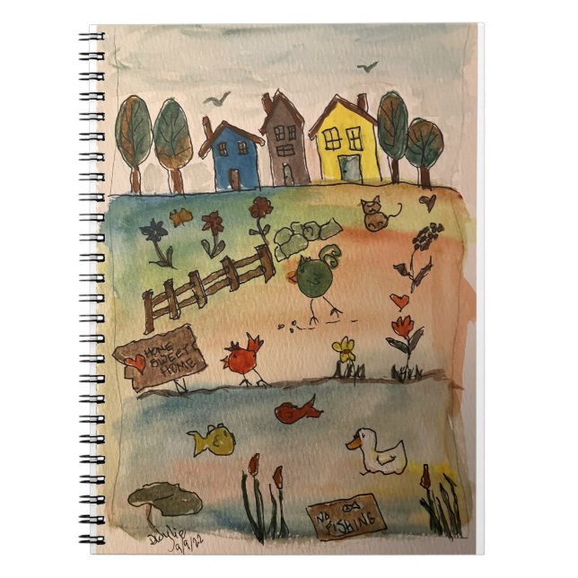Carnet Maisons sur une colline (Devant)