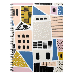 Carnet Maisons Tirées main sans couture Abstrait