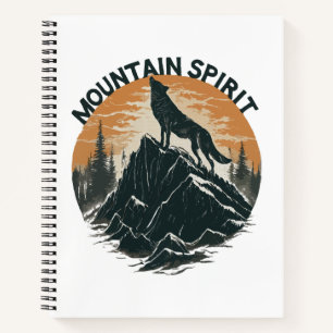 Carnet Majesté de loup de hurlement de pointe de montagne