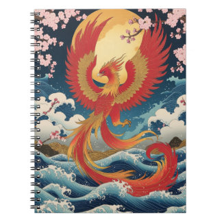 Carnet Majestic Phoenix Notebook - Japanese Fantasy Art