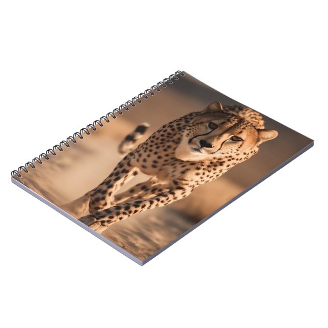Carnet Majestic Wild Cheetah Running Photo (Côté gauche)