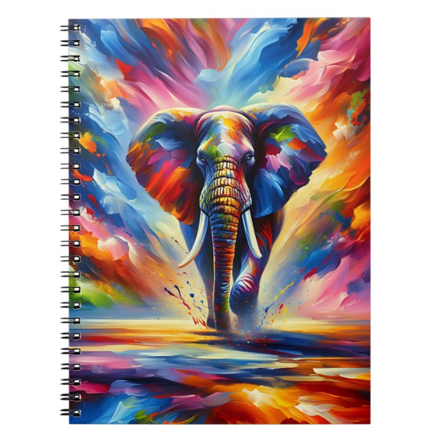 Carnet Majestueux éléphant de feu – Faune explosion de co (Devant)