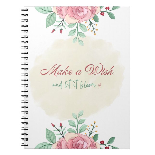 Carnet Make a Wish | Journal Floral (Devant)