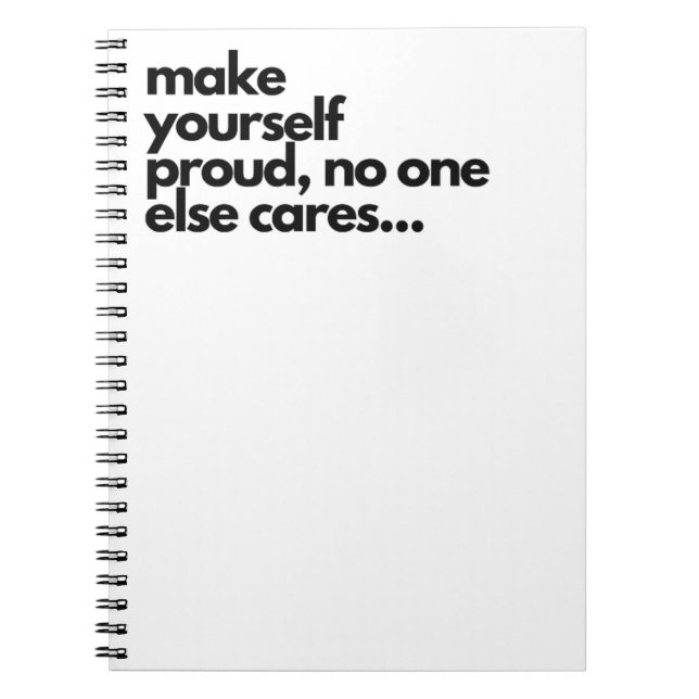 Carnet Make yourself proud, funny notebook (Devant)