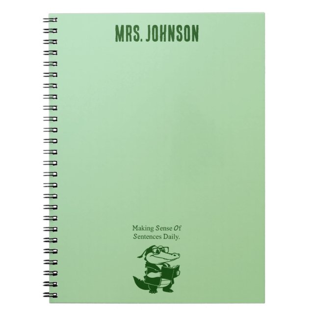 Carnet Making Sense of Sentences English Teacher Design (Devant)