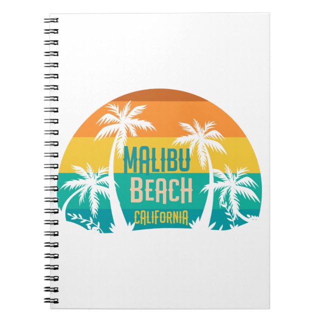 Carnet Malibu Beach Retro (Devant)