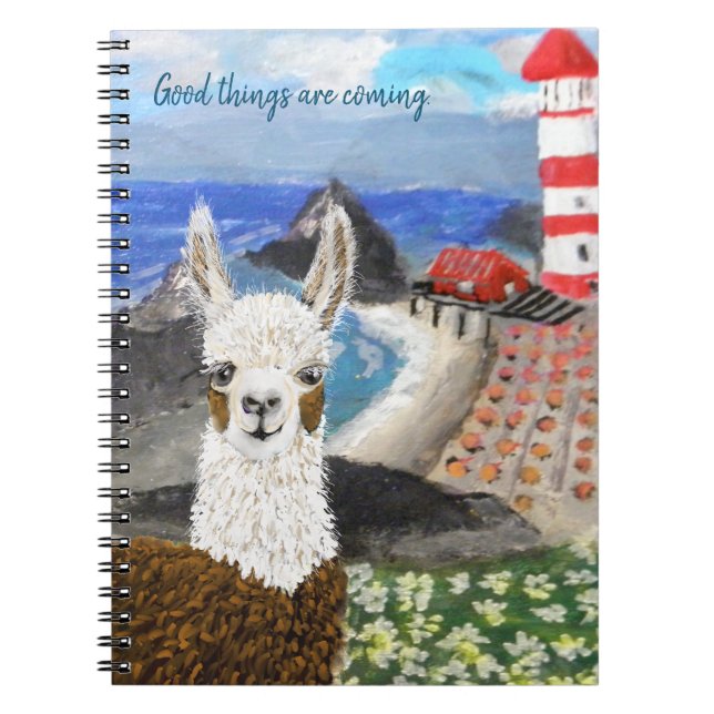 Carnet Mama Llama Vacationing at the Seashore (Devant)