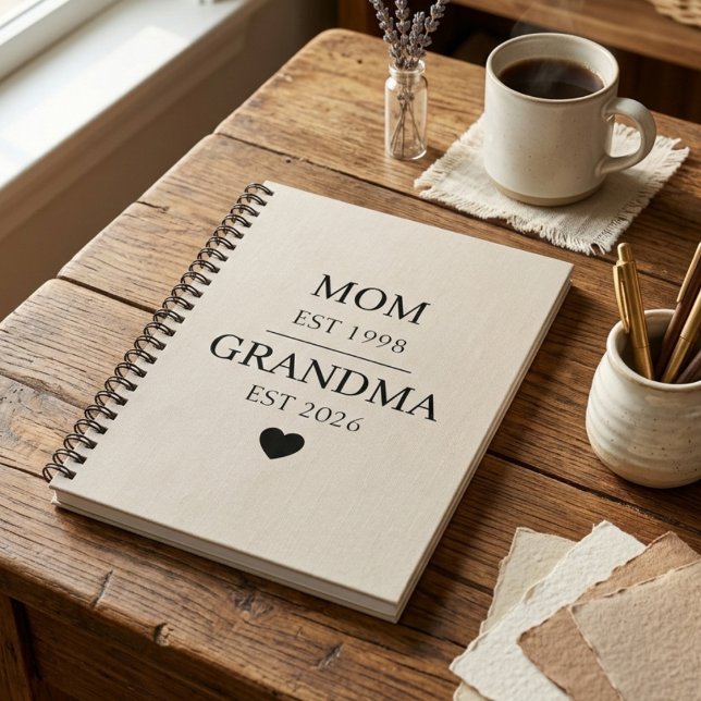 Carnet Maman à grand-mère année établie conception de par (Créateur téléchargé)