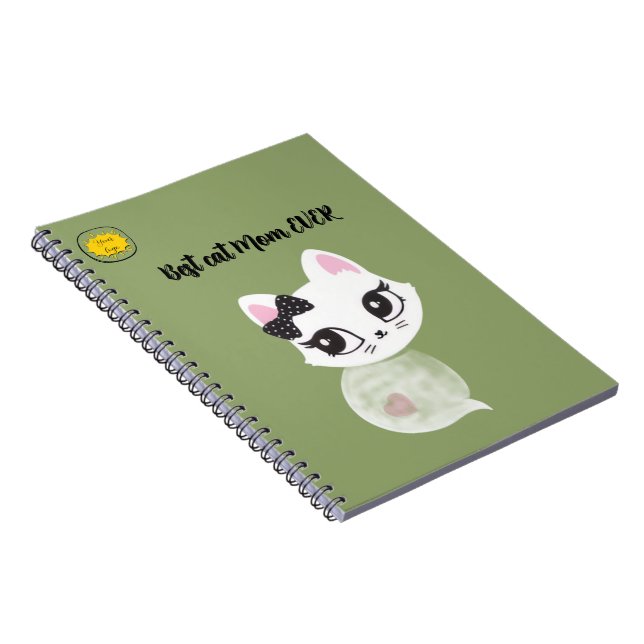 Carnet Maman amoureuse de chats Photo orange (Côté Droit)