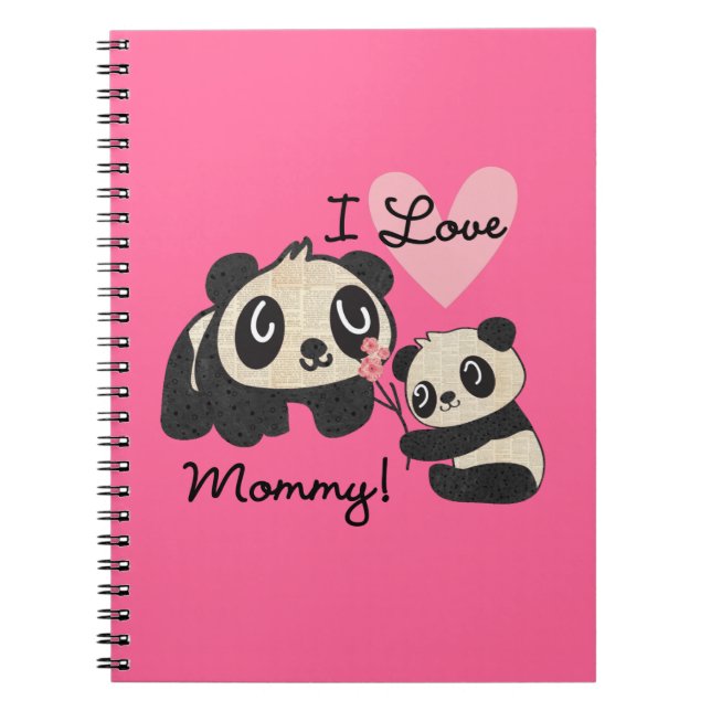 Carnet Maman d'amour des pandas I (Devant)