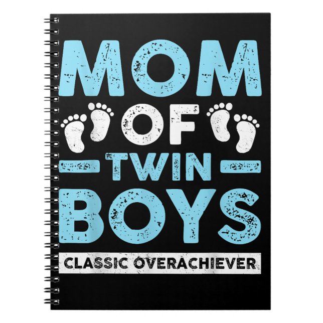 Carnet Maman De Jumeaux Garçons Classique Overachiever Tw (Devant)