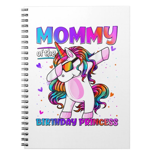 Carnet Maman de la fille de la princesse d'anniversaire L (Devant)