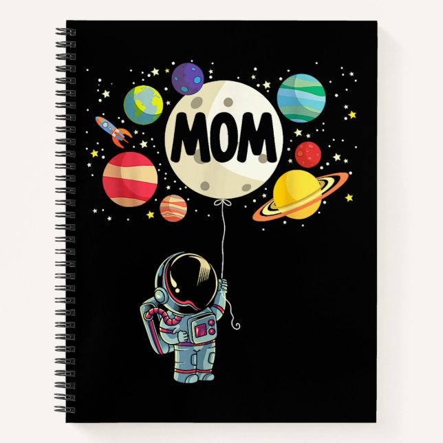 Carnet Maman de l'astronaute spatial du garçon d'annivers (Devant)