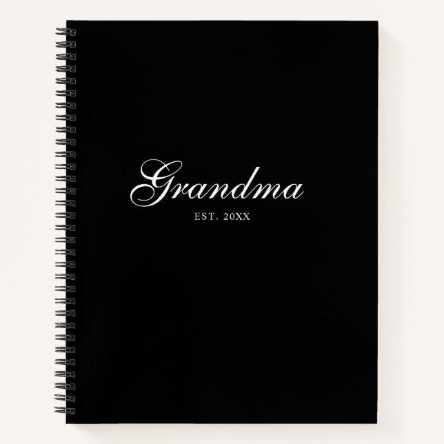 Carnet Maman élégante en script établie (Devant)