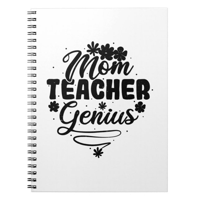 Carnet Maman Enseignant Genius (Devant)