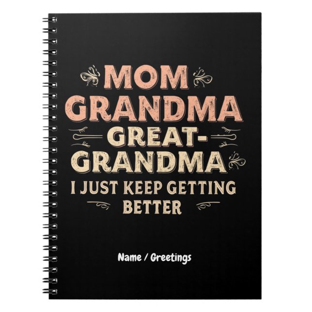 Carnet Maman, grand-mère, grand-mère, je continue à m'amé (Devant)