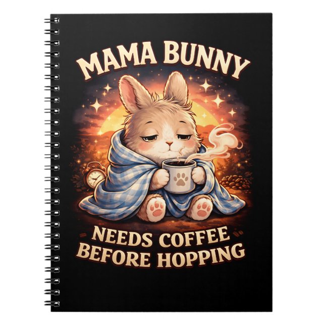 Carnet Maman Lapin a Besoin de Café Avant de Sauter (Devant)