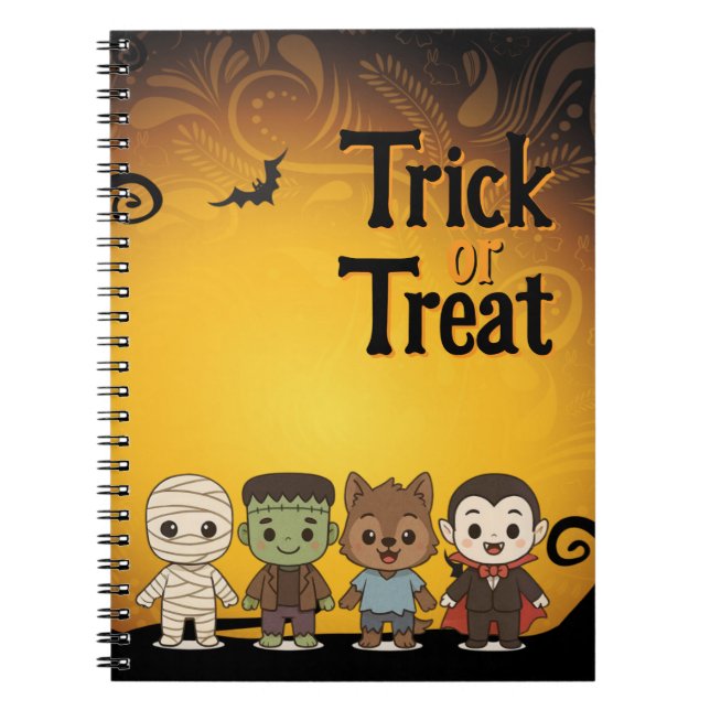 Carnet Maman mignonne, Frankenstein, Dracula, loup-garou (Devant)