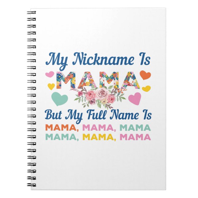 Carnet Maman Mon Surnom Est Maman Anniversaire (Devant)