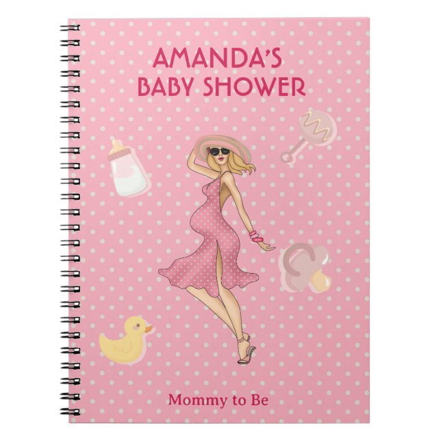 Carnet Maman Rétro Blonde 2 Baby Shower (Devant)