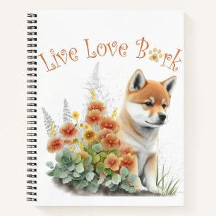 Carnet Maman Shiba Inu Floral