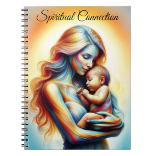 Carnet Maman tenant bébé lumière tendre embrasser l'art