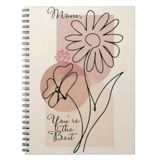 Carnet Maman, tu es la meilleure | Ligne florale