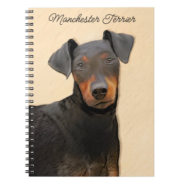 Carnet Manchester Terrier Peinture Art animal original (Devant)