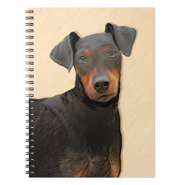 Carnet Manchester Terrier Peinture Art animal original (Devant)