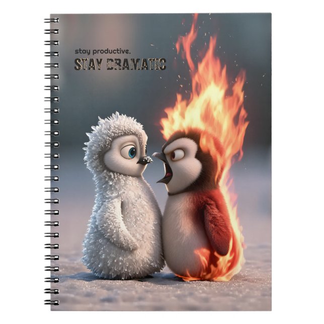 Carnet Manchot drôle de feu et de glace  (Devant)