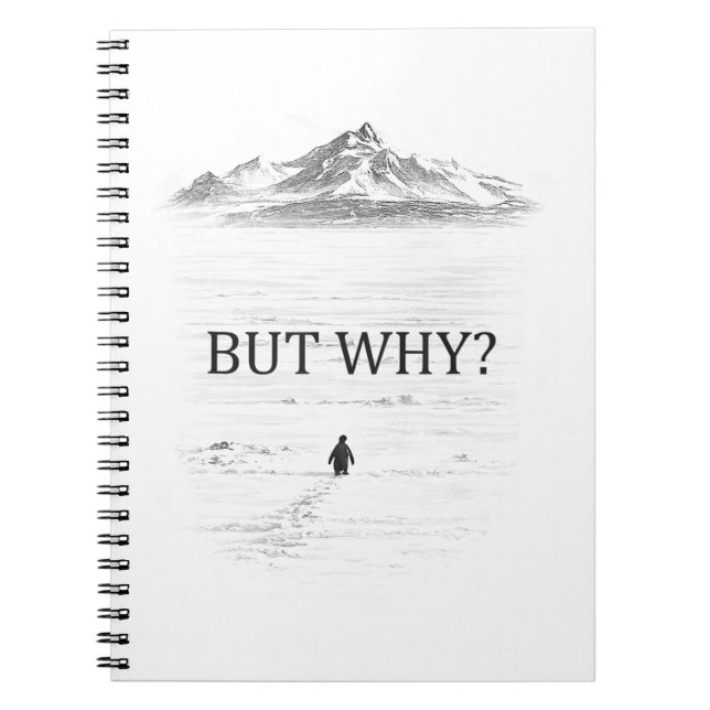 Carnet Manchot mais pourquoi montagnes  (Devant)
