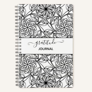 Carnet Mandala Abstrait Adulte Coloration Blanc Noir