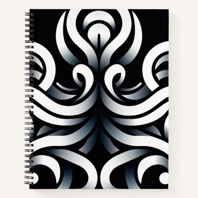 Carnet Mandala abstrait géométrique sacré Zen minimal (Devant)