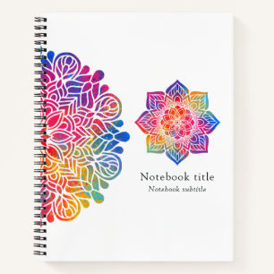 Carnet Mandala arc-en-ciel indien