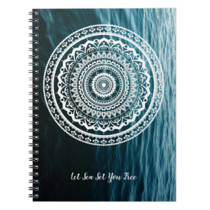 Carnet Mandala Blanc Laissez la mer vous libérer