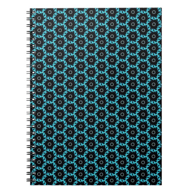Carnet Mandala bleu électrique (Devant)