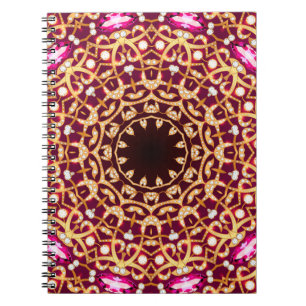 Carnet Mandala broch, arrière - plan vintage géométrique.