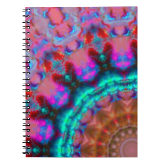 Carnet Mandala-colorpink-red-blue-kaleidoscope rm (Devant)