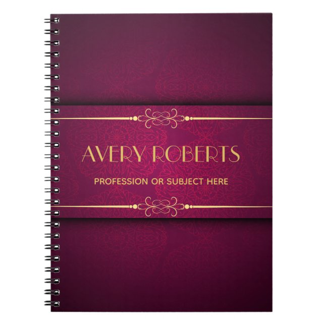 Carnet Mandala Crimson classe Elegant Professionnel (Devant)