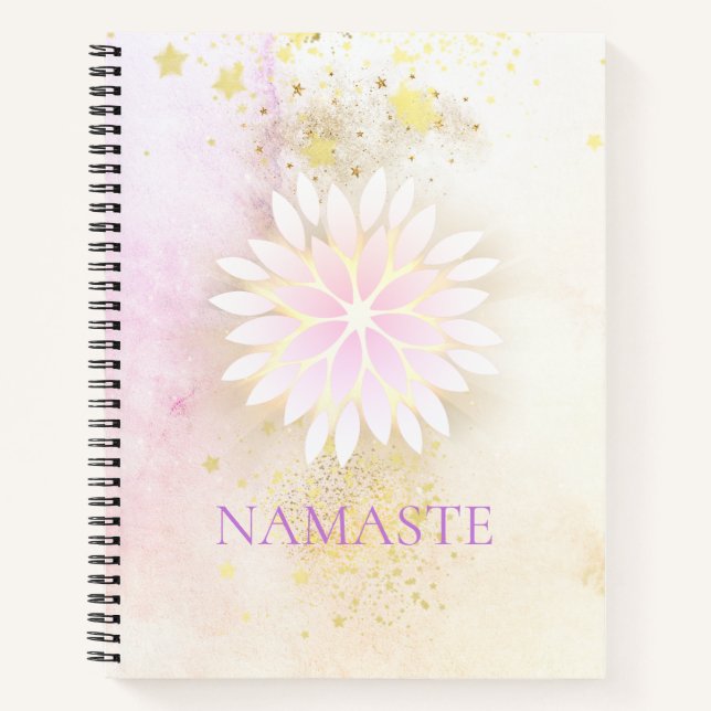 Carnet *~* Mandala Dahlia Pastel Lavender Peach AP2 (Devant)