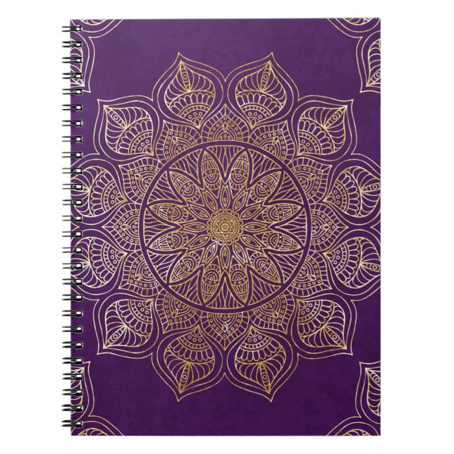 Carnet Mandala d'or (Devant)